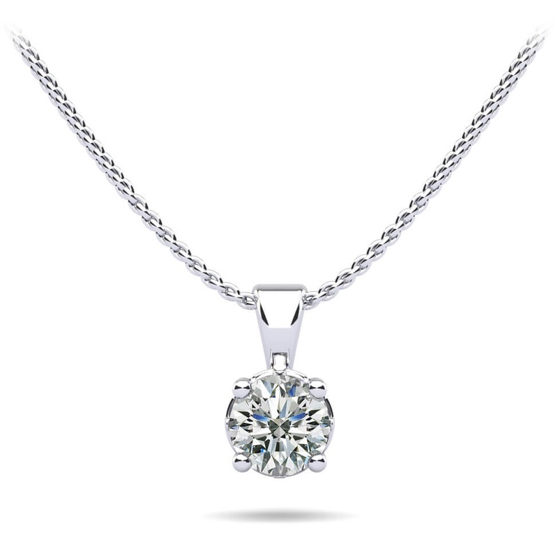 Sign of Faith Lab-Grown Diamond Pendant with 0.25 ct.(finished) 4mm