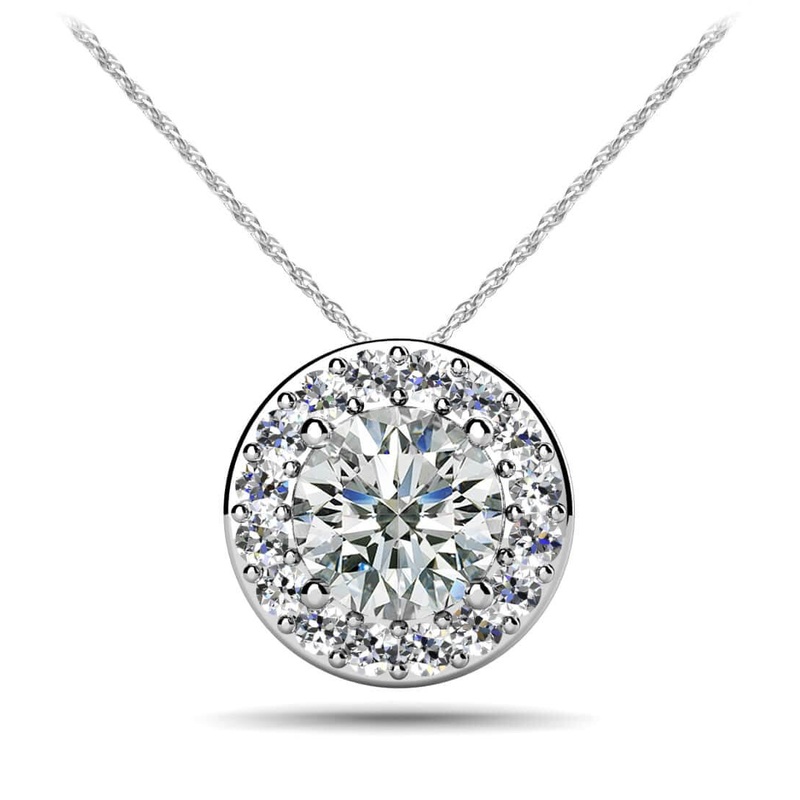 Surrounded With Love Lab-Grown Diamond Pendant with 0.33 ct. (0.25 ct. center diamond)