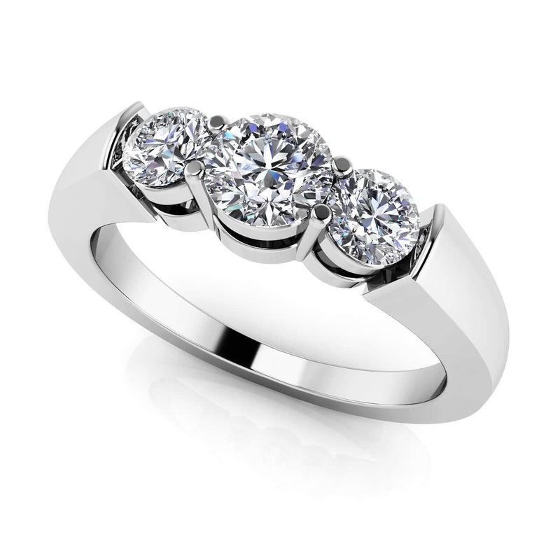 Three Across Band Lab-Grown Diamond  with 0.30 ct.(finished) 2.7mm, 3.4mm