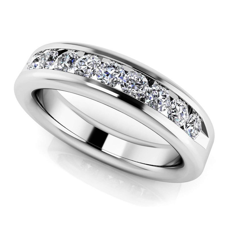 Traditional Diamond Channel Band Lab-Grown Diamond  with 0.54 ct.(finished) 2.5mm