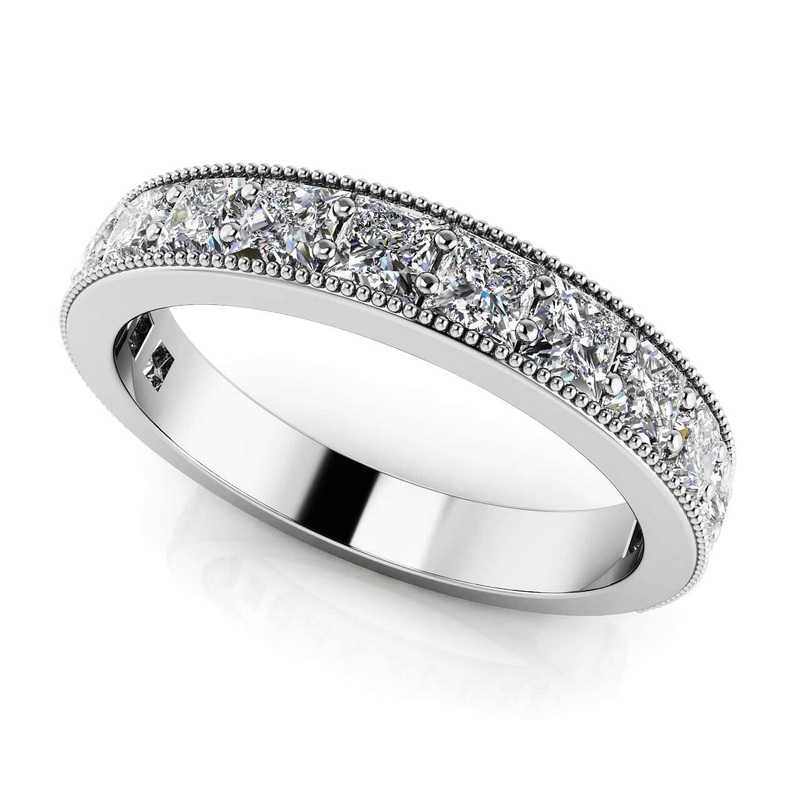 Vintage Beauty Princess Cut Lab-Grown Diamond  Ring with 0.51 ct.(finished) 1.7mm