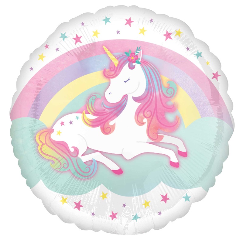 45cm Standard HX Enchanted Unicorn Balloon