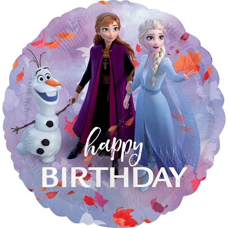 45cm Standard HX Frozen 2 Happy Birthday Balloon