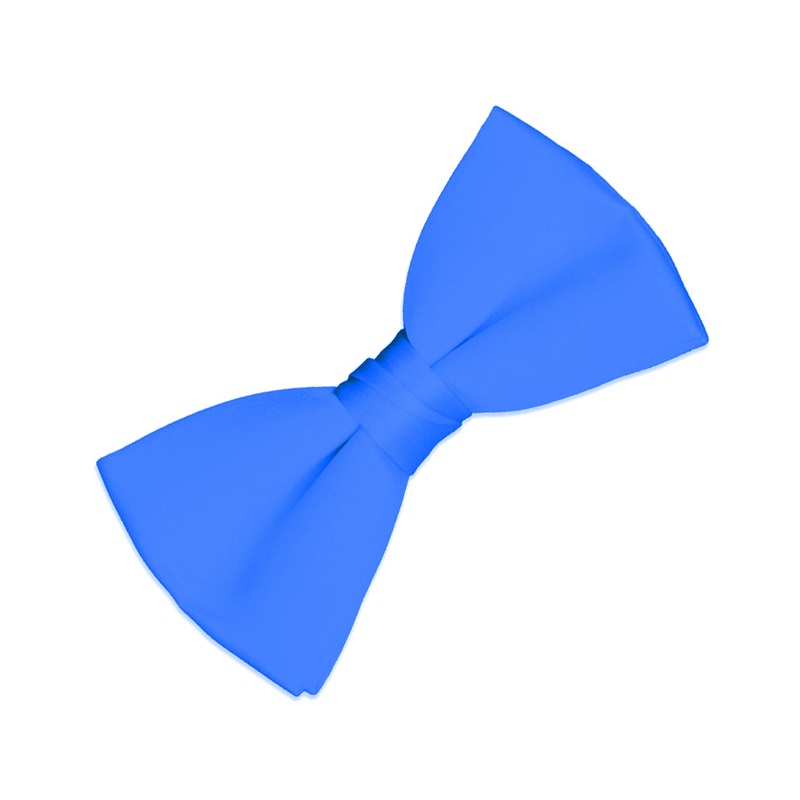 Blue Satin Bow Tie