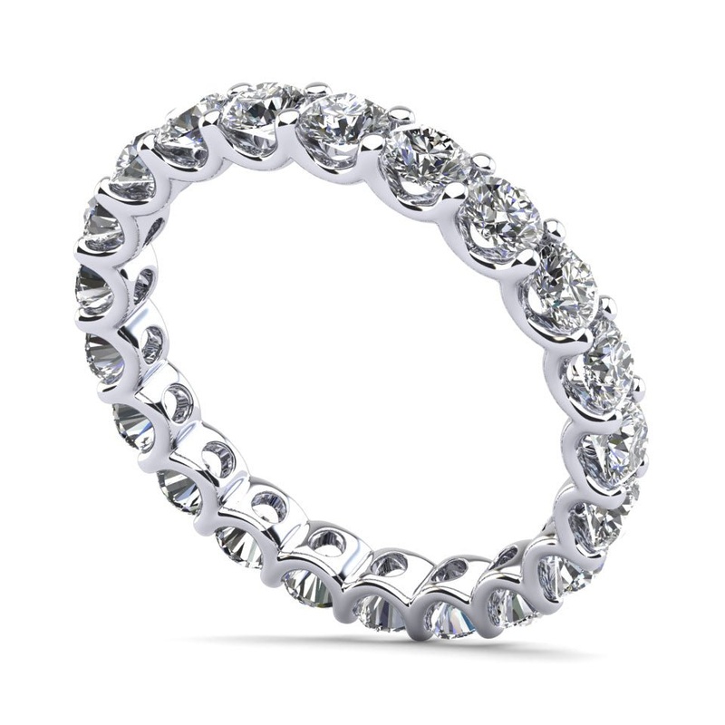 Brilliant U Shape Diamond Eternity Lab-Grown Diamond Ring with 1.07 ct.(finished) 2.25mm