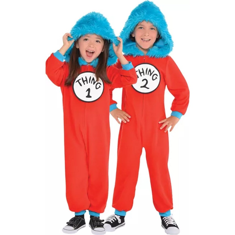 Dr Seuss Thing 1 and Thing 2 Kids Costume
