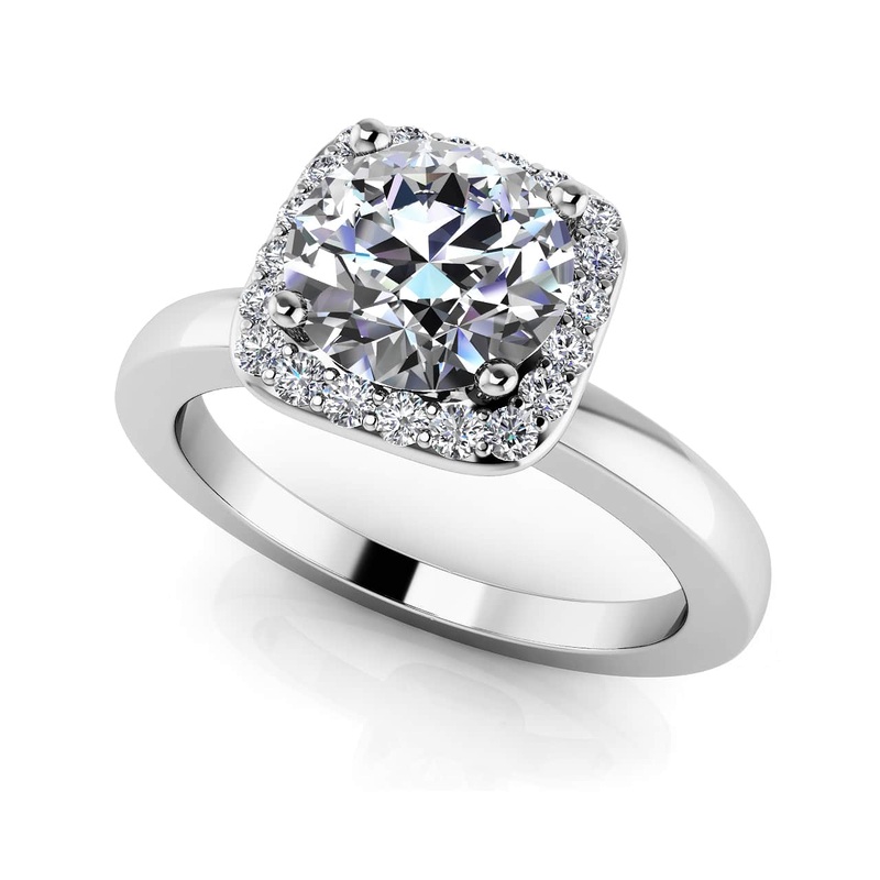 Elegant Dreams Lab-Grown Diamond Engagement Ring with 0.33 ct. (0.25 ct. center diamond)