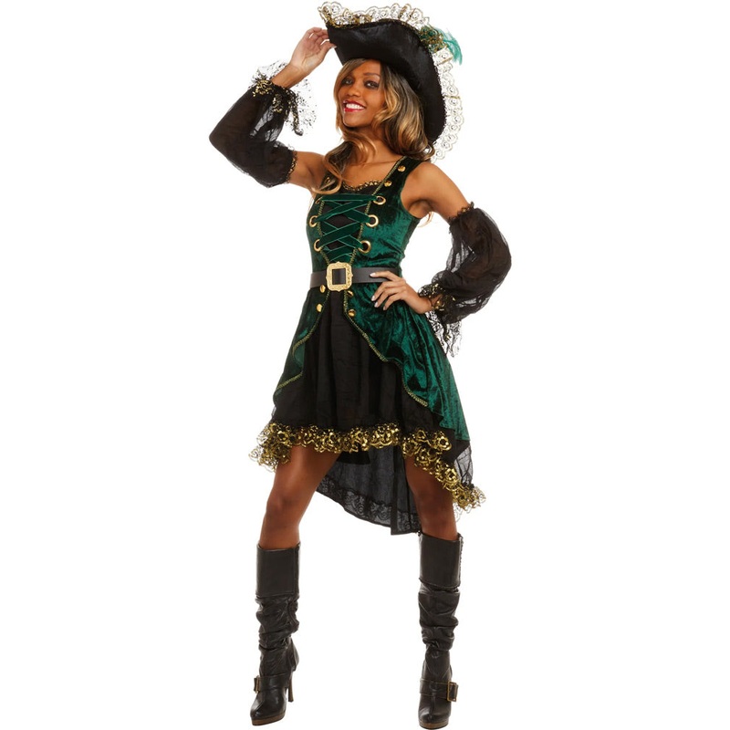 Emerald Pirate Womens Costume