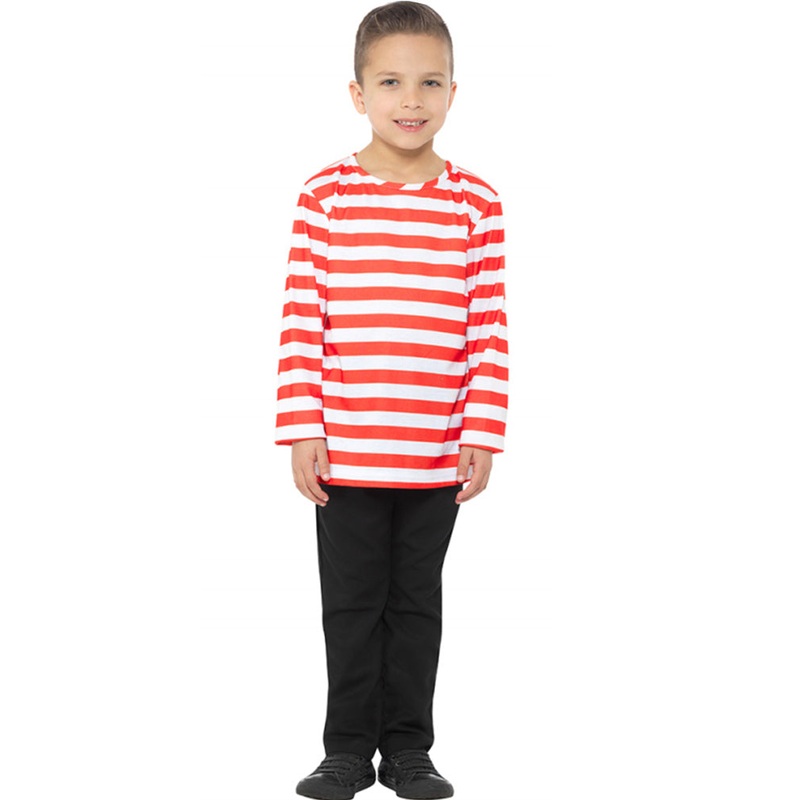 Multi Character Red and White Kids Shirt