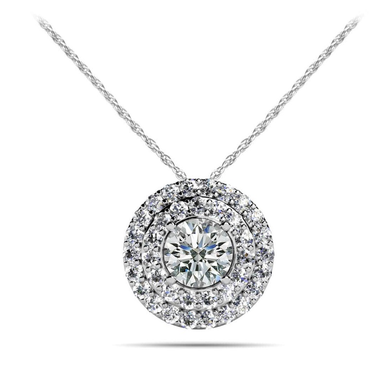 Surrounded By Sparkle Lab-Grown Diamond Pendant with 0.55 ct. (0.35 ct. center diamond)