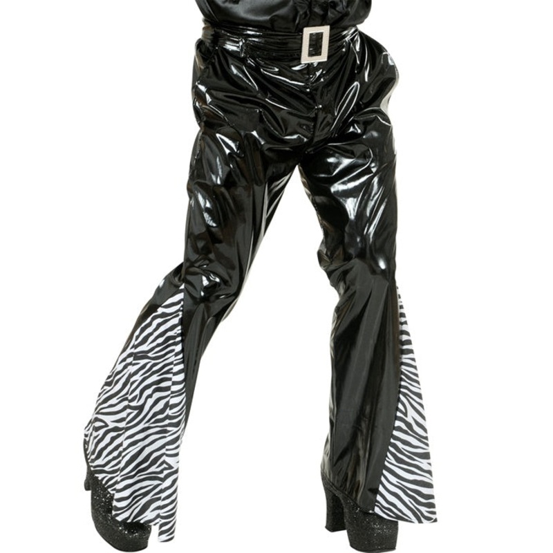 Zebra Bell Bottom Mens Pants