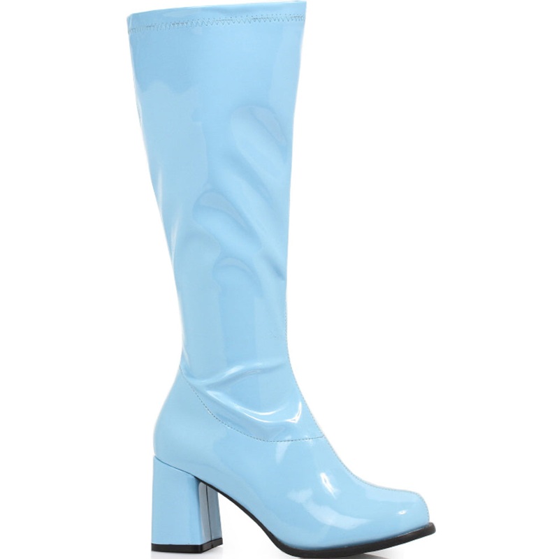Blue Patent Go Go Womens Boots