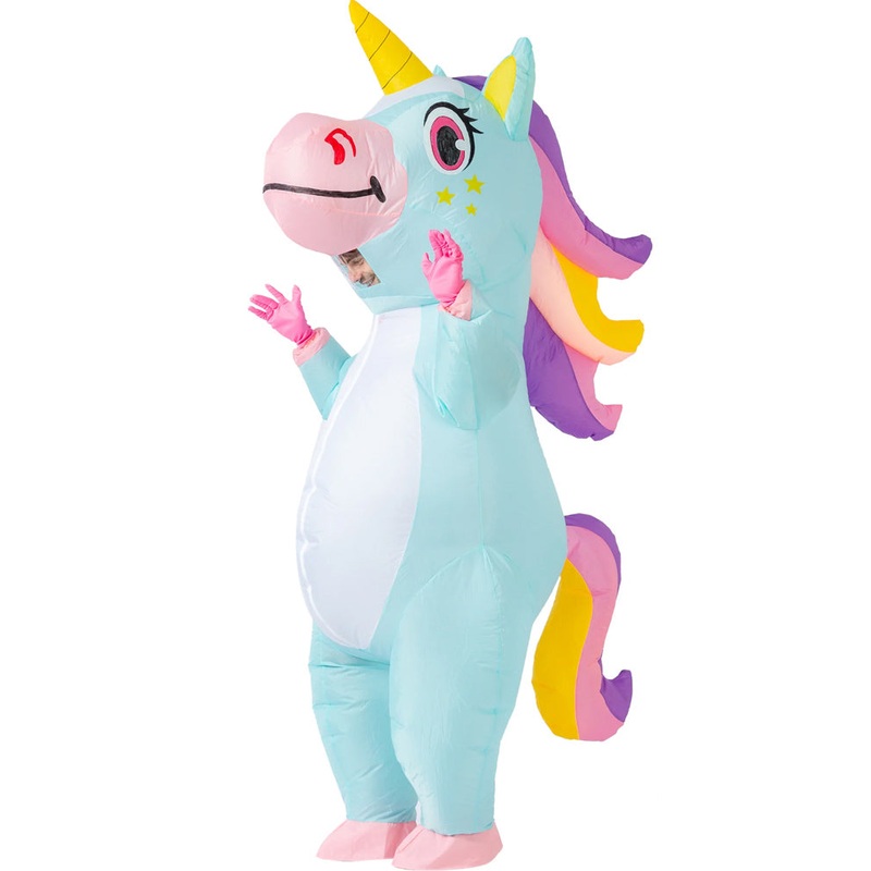 Blue Unicorn Inflatable Adult Costume