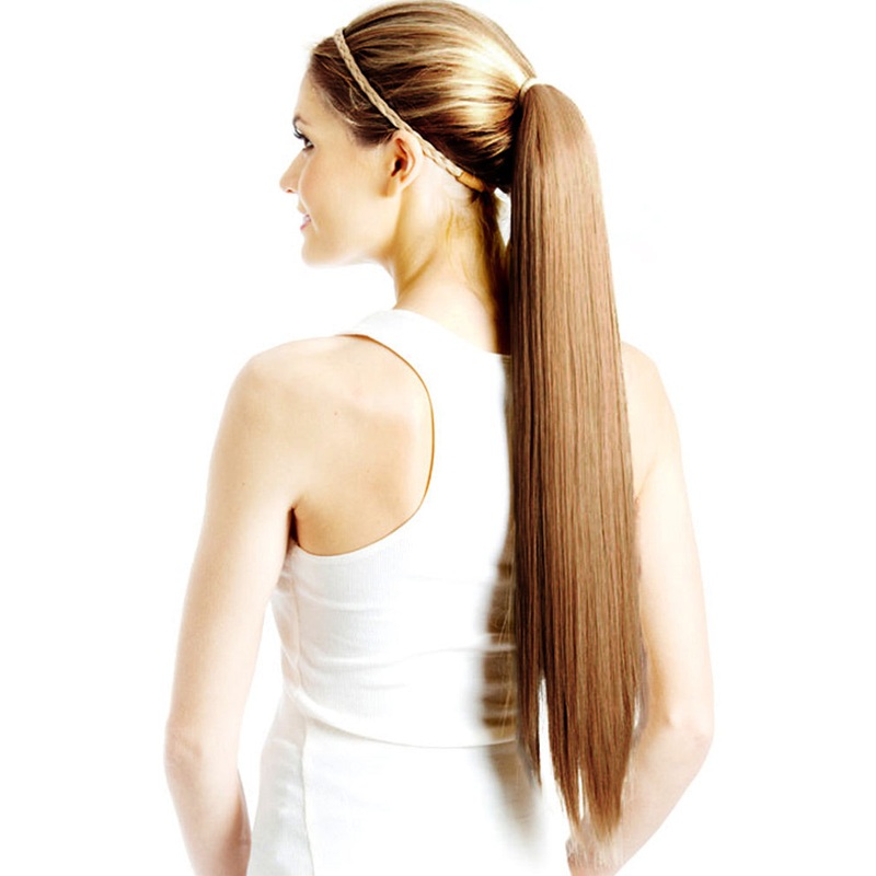 Chestnut Brown Wrap Around 60cm Deluxe Ponytail