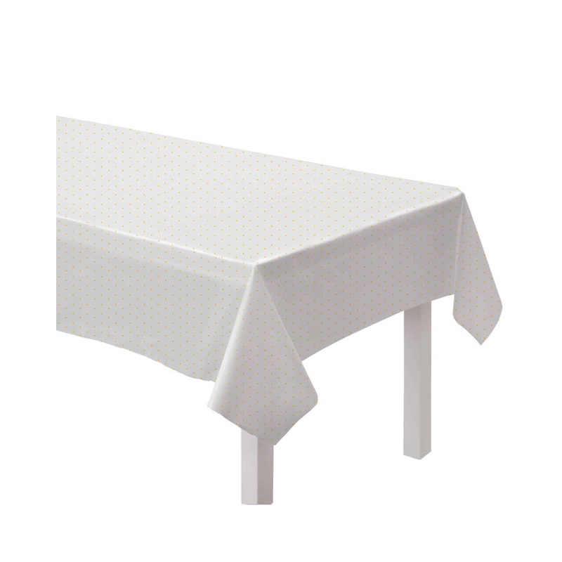 Dot Paper Tablecover Yellow Sunshine 137cm x 274cm