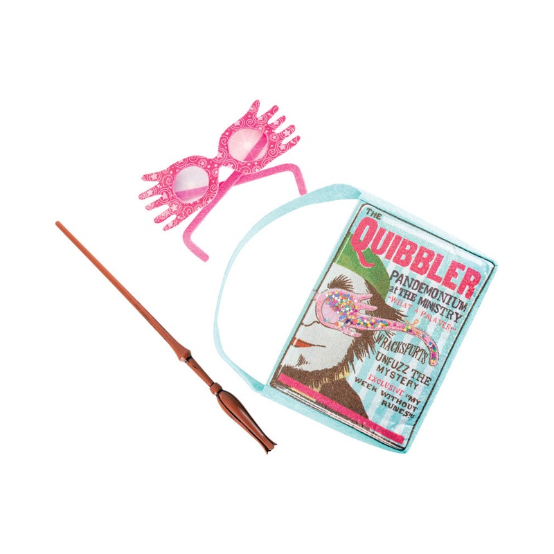 Harry Potter Luna Lovegood Quibbler Bag Glasses and Wand Set