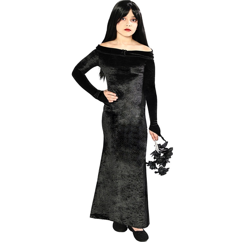 Kooky Matriarch Deluxe Black Velour Girls Dress