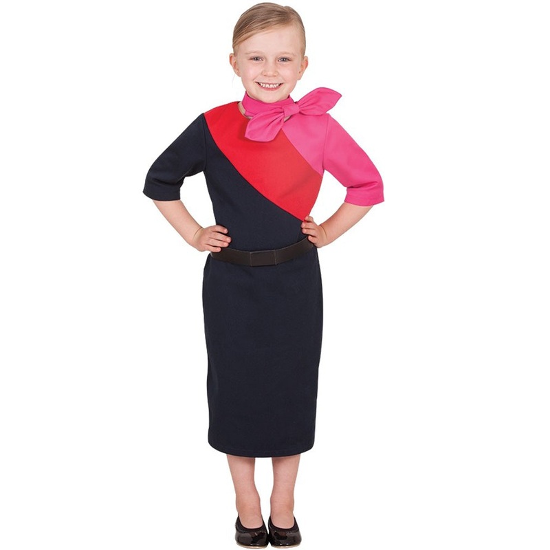 Qantas Flight Attendant Girls Costume