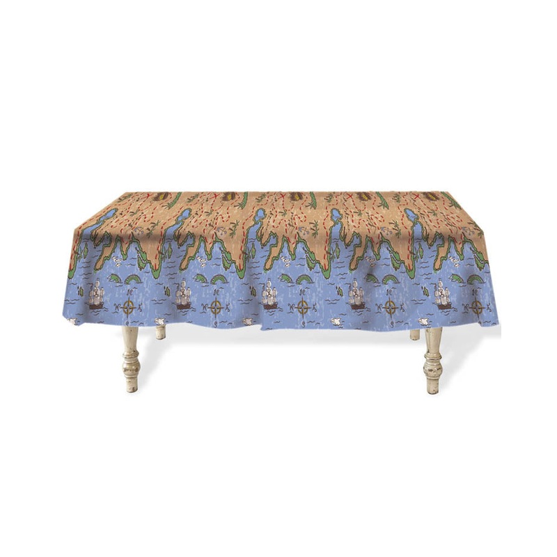 Treasure Map Plastic Tablecover