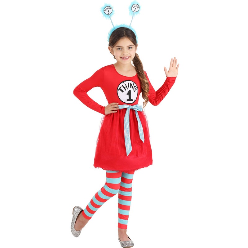 Dr Seuss Thing 1 and 2 Girls Costume