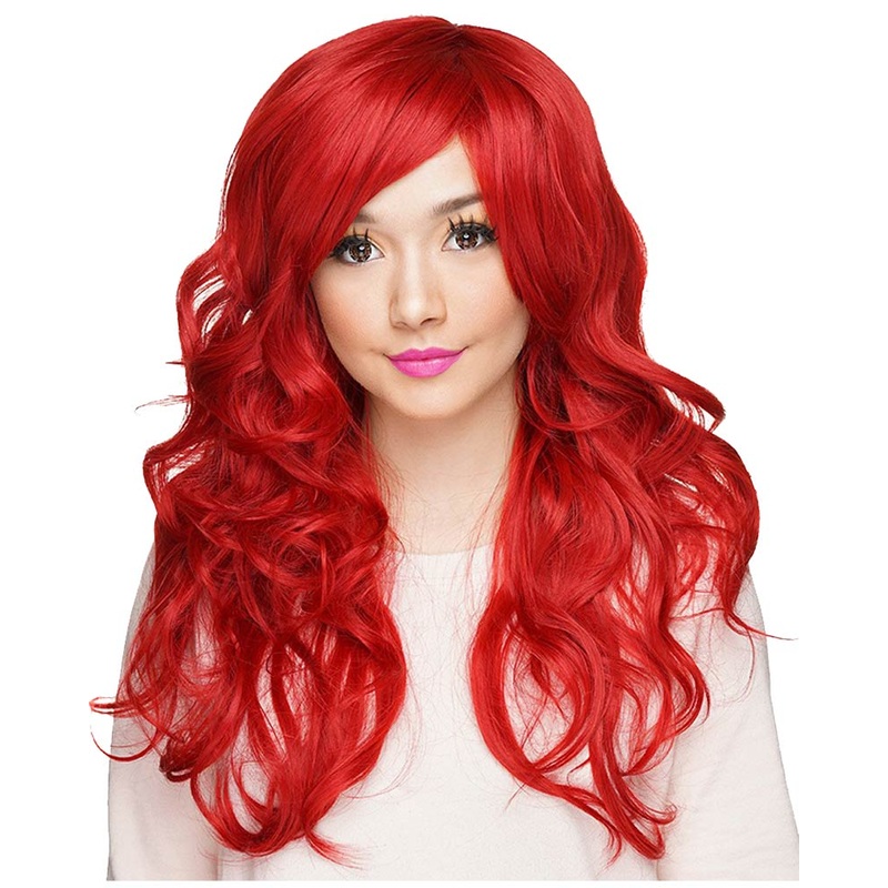 Farrah Siren Premium Long Wavy Red Wig