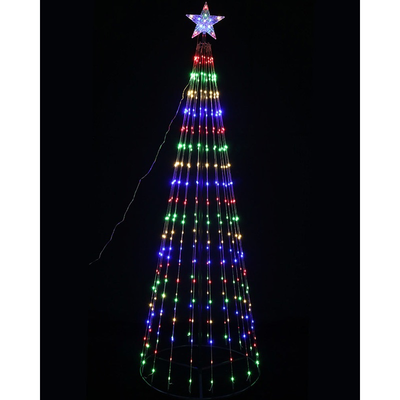 Multi-Coloured Strand Tree Christmas LED Flexi Wire 2.1m