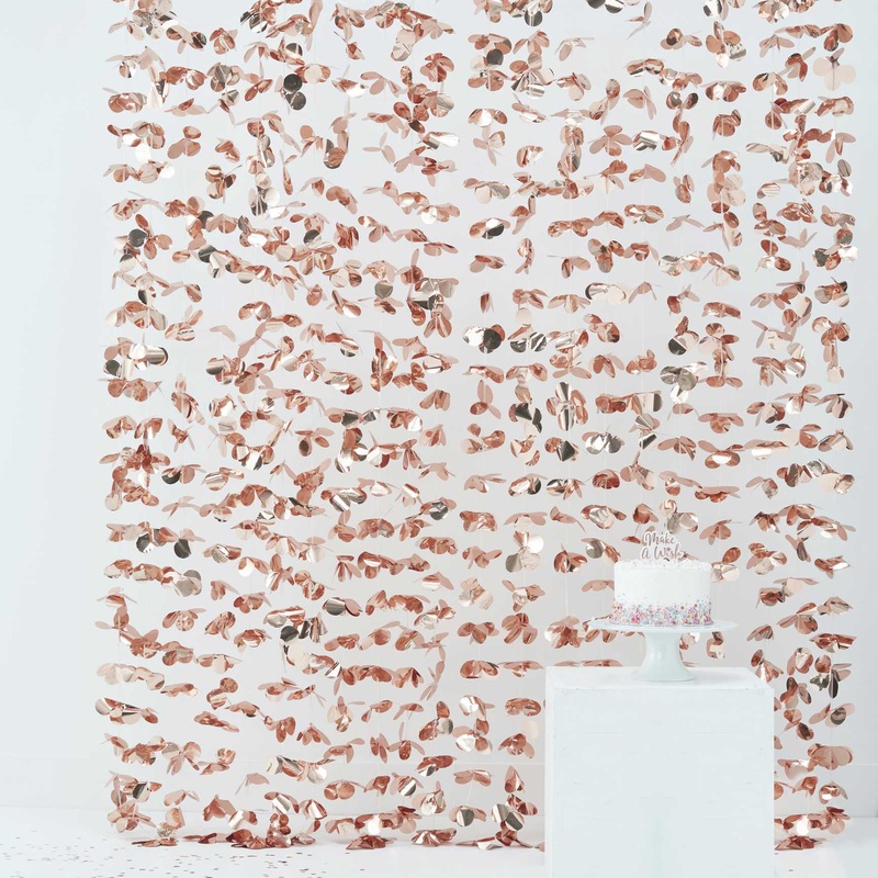 Pick & Mix Rose Gold Flower Curtain