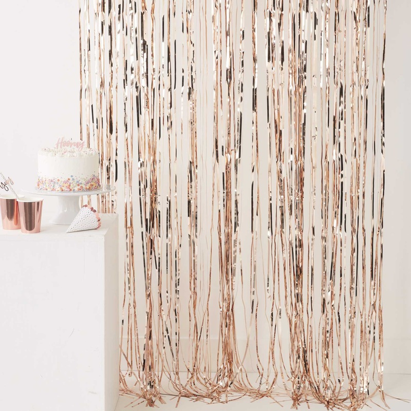 Pick & Mix Rose Gold Fringe Curtain Rose Gold