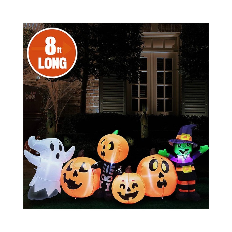 Six Halloween Characters Lawn Inflatable 2.4m