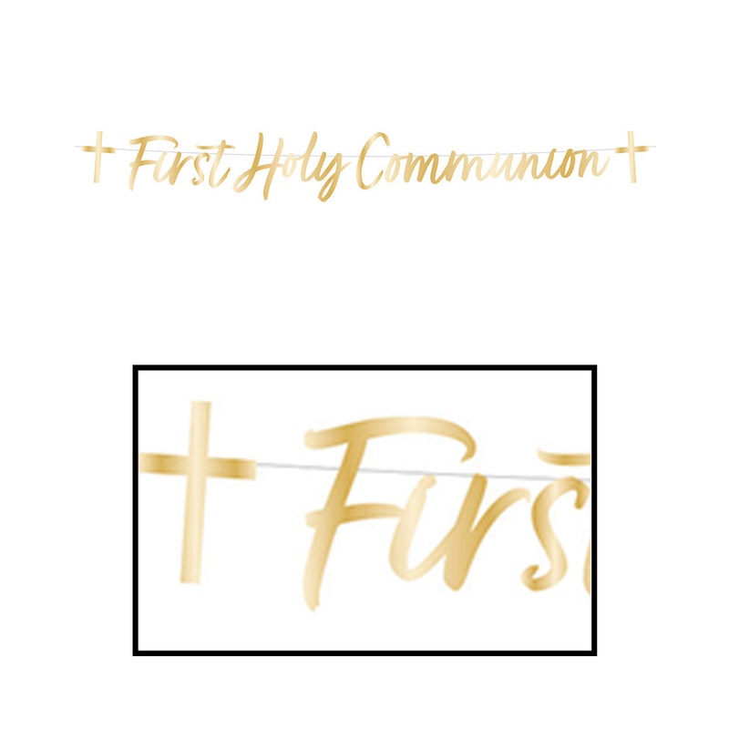 Botanical Celebration First Holy Communion Letter Banner 1.6m