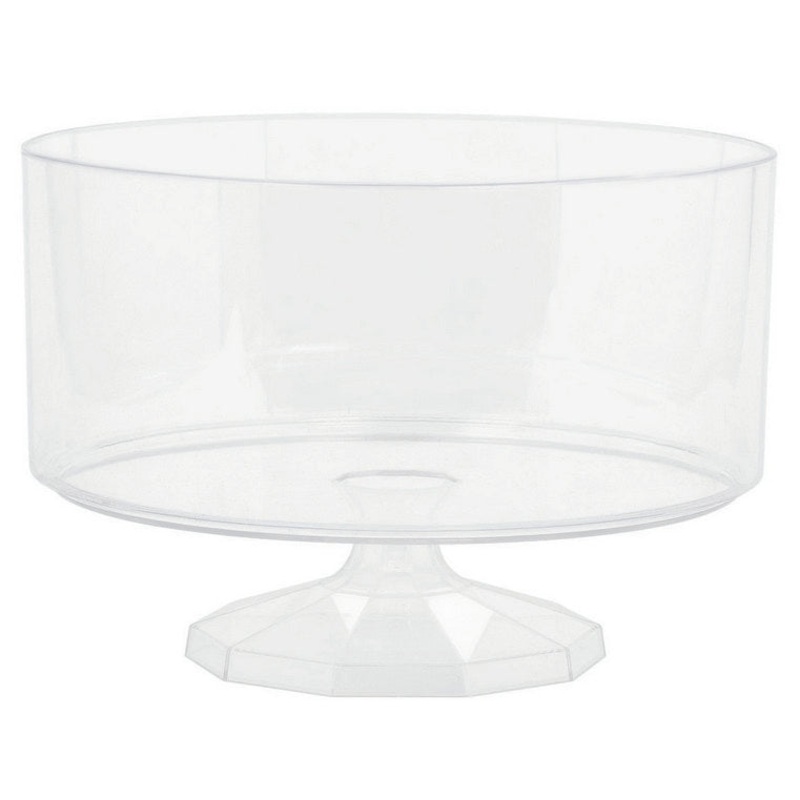 Christmas Trifle Container Plastic Clear Medium
