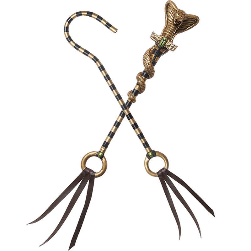 Egyptian Cobra Pharaoh Scepters Accessory Set