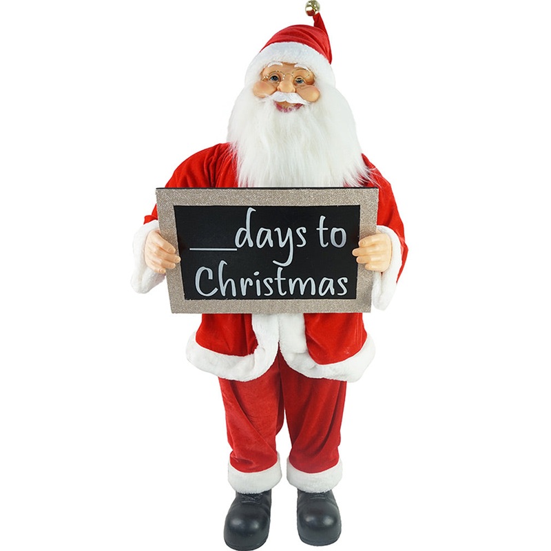 Christmas Santa Statue With Countdown Board 90cm
