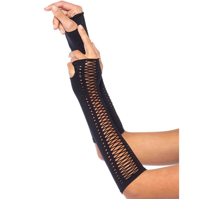 Lace Up Fingerless Gloves