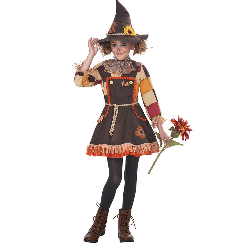 Patchwork Scarecrow Girls Costume