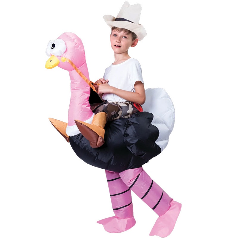 Riding An Ostrich Inflatable Kids Costume