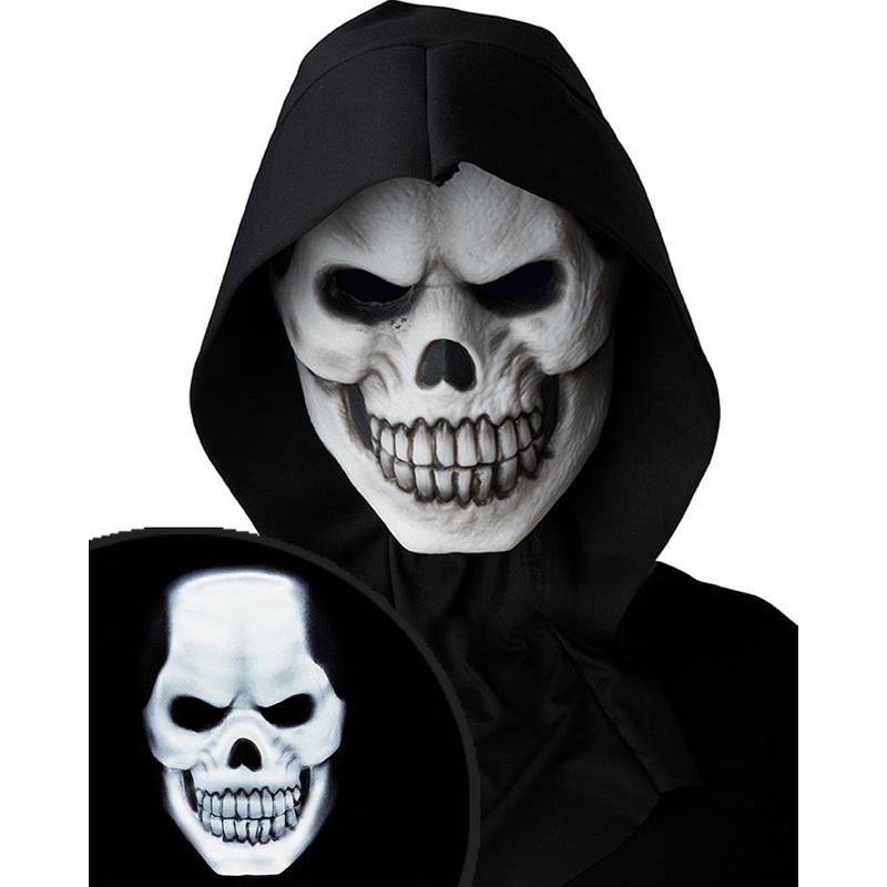 White Skull Light Up Mask