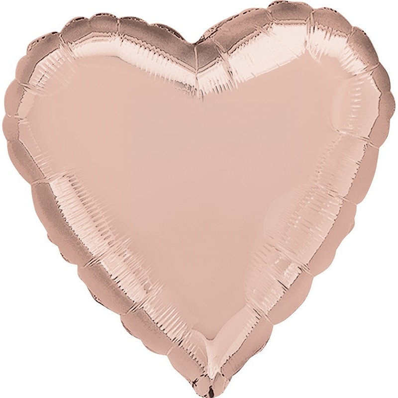 45cm Standard Heart HX Rose Gold Balloon