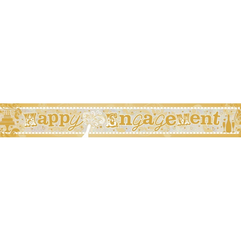 Banner Holographic Happy Engagement