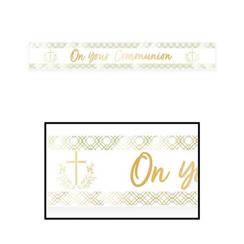 Botanical Celebration On your Communion Foil Banner 2.7m