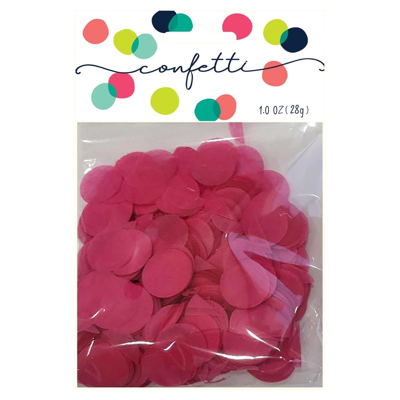 Confetti Circles Hot Pink 2cm Tissue Paper 28g
