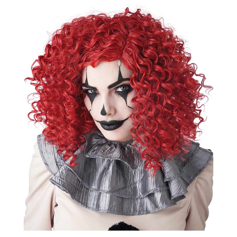Corkscrew Clown Curly Red Wig