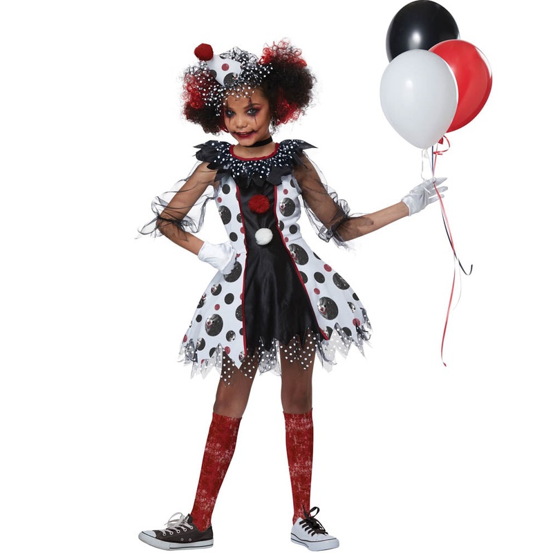 Creepy Clown Girls Costume