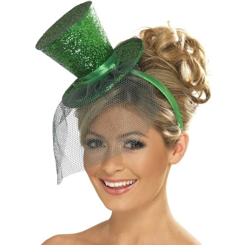 Fever Green Mini Top Hat on Headband