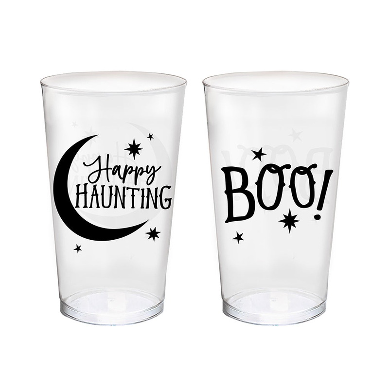 Halloween Classic Black and White 473ml Cup Pack of 10