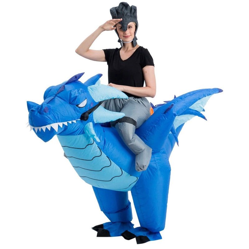Ice Dragon Ride-On Inflatable Adult Costume