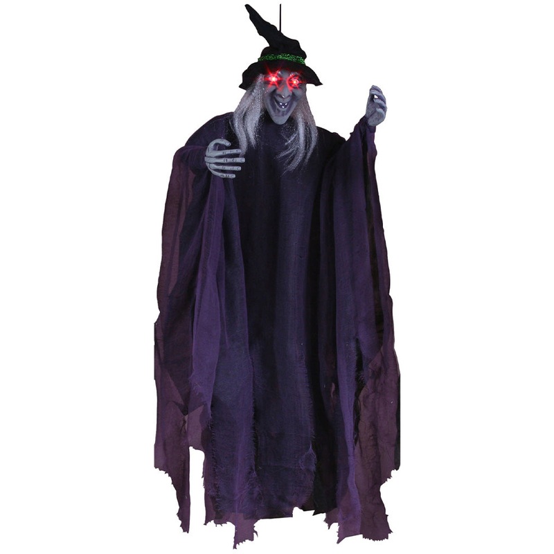 Light Up Hanging Witch Prop 91cm