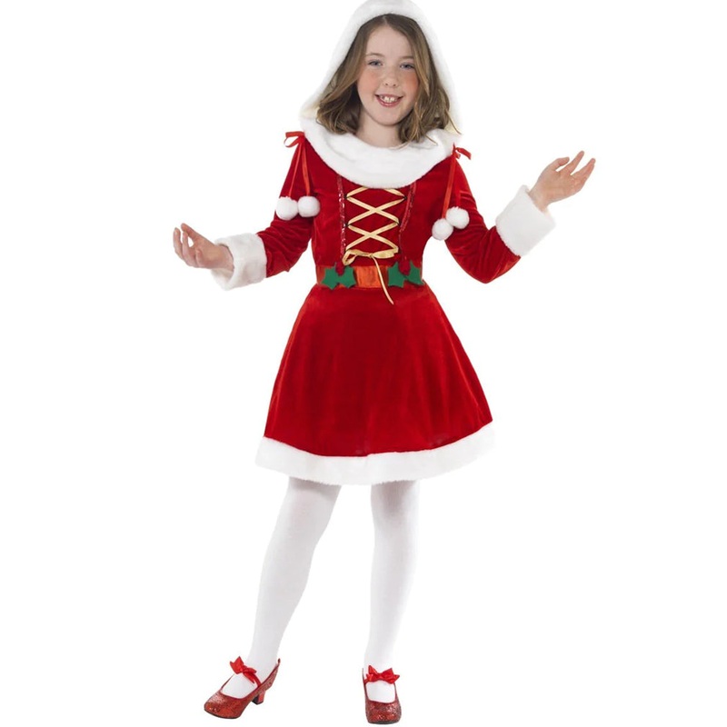 Little Miss Santa Girls Christmas Costume