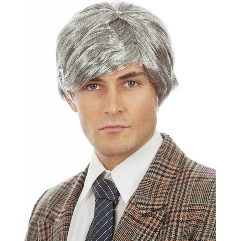 Richie Benaud Short Grey Wig