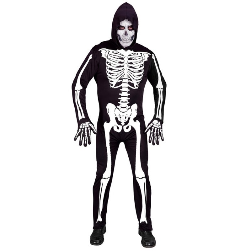 Skeleton Hooded Mens Costume